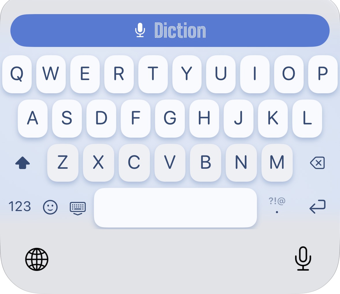 Diction keyboard Cloud theme