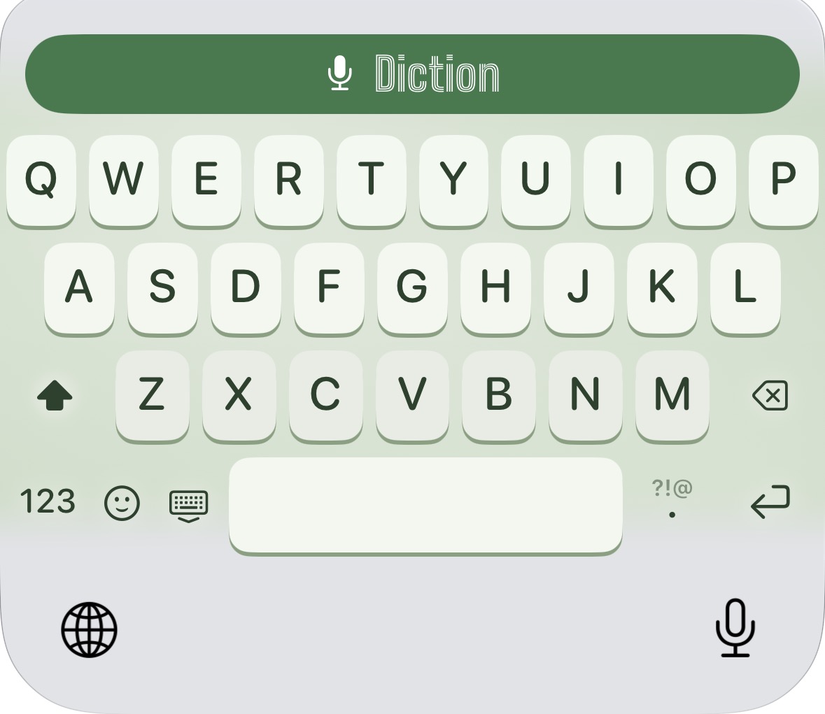 Diction keyboard Matcha theme